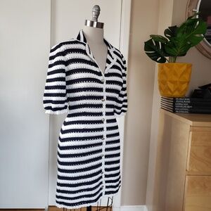 Maje Retro Chic Stripe Dress Size Medium!